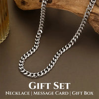 To My Husband: Stainless Steel Snake Chain Necklace & Card