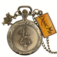 Bronze Pocket Watch: Alice in Wonderland