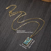 Natural Turquoise w/14kt Gold Veining Inlay Pendant & Gold-Plated Stainless Steel Chain/Necklace