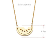 Watermelon Stainless Steel Pendant & Chain Necklace: Gold-Tone