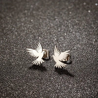 Stainless Dove Post Earrings: No Plating