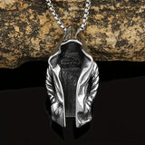 Stainless Steel Jacket Pendant w/Stainless Steel Chain