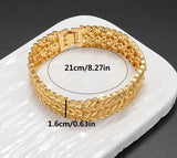 18kt Gold-Plated Stainless Steel Double-Row Station Bracelet