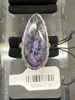 Charoite Cabochon Sterling Silver Ring - Size 5.5