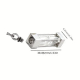 Stainless Steel Hourglass Fillable Pendant w/Stainless Steel Chain
