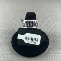 Amethyst Quartz Sterling Silver Ring: Size 6.8