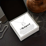 To My Bridesmaid-Stainless Steel Heart Pendant w/Stainless Steel Chain Necklace & Card