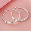 Stainless Steel Hoop Earrings:  1.18" Diameter