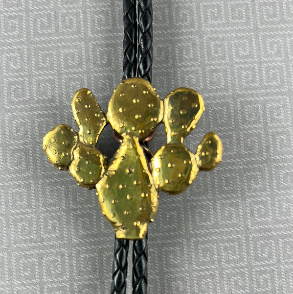 Heliotrope-Spring Winders-Local Artist Bolo Tie: Prickly Pear Cactus