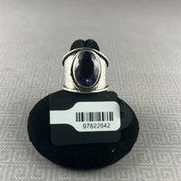 Amethyst Quartz Sterling Silver Ring: Size 6.5
