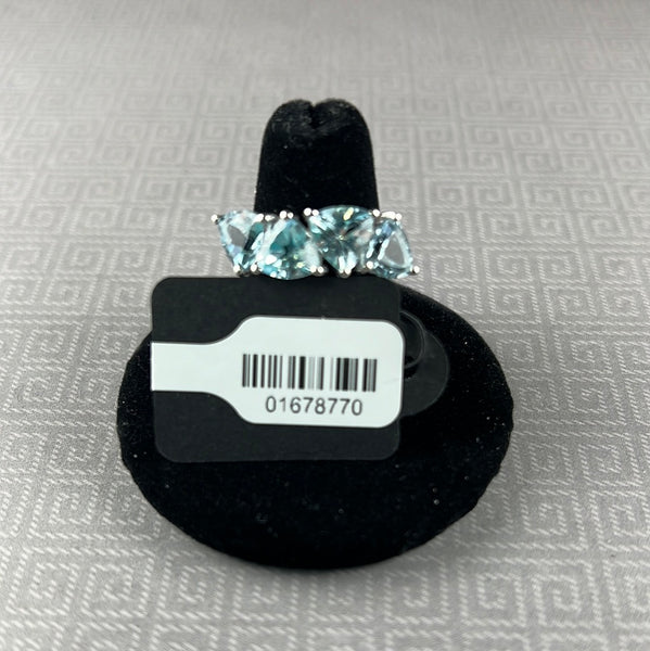 Blue Topaz Sterling Silver Ring - Size 7