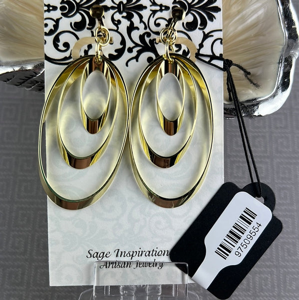 Gold-Plated Alloy Clip-On Earrings