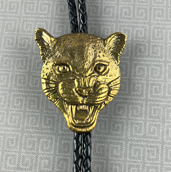 Heliotrope-Spring Winders-Local Artist Bolo Tie: Brass Jaguar