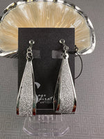 Clip-On Stainless Steel Earrings: Wide Hoop w/Sparkle