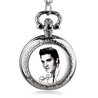 Silver Plated Alloy Pocket Watch:  Elvis Presley