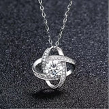 To My Cousin-Silver Plated w/CZ Clover Pendant & Stainless Steel Chain Necklace