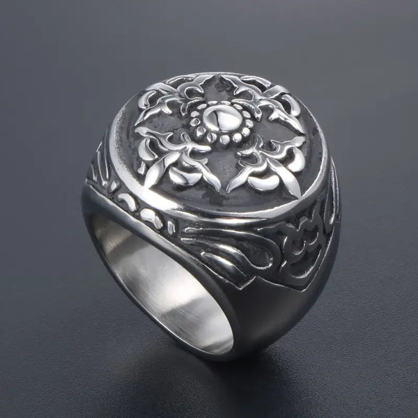 Heavy Stainless Steel Ornate Ring: Sizes 7, 8,9, 10, 11, 12