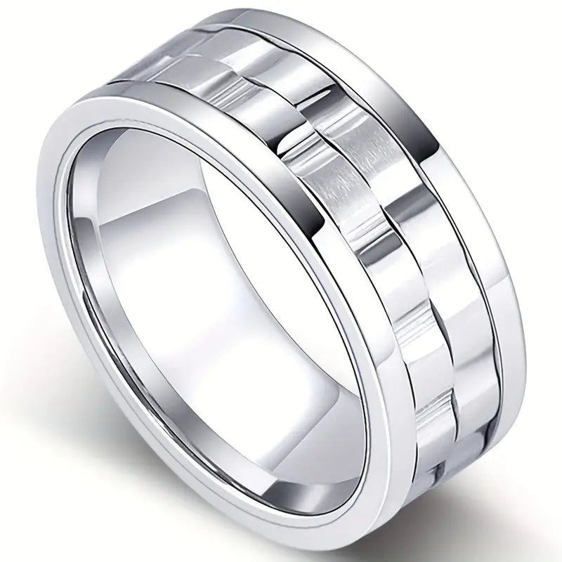 Stainless Rim Rings stainless Steel w/Two Spin Rings & Rim: Sizes 9-9.5 – Sage Inspirations ...