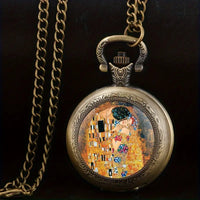 Pocket Watch/Necklace: Gustav Klimt - The Kiss