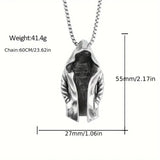 Stainless Steel Jacket Pendant w/Stainless Steel Chain