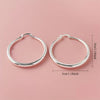 Stainless Steel Hoop Earrings:  1.18" Diameter