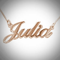 Name Necklace - Script Font - 0 to 7 Characters - Large Version