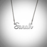 Name Necklace - Smaller Version - Cursive Font - Regular Thickness - .925 Sterling Silver