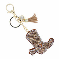 Puffy Cowboy Boot Keychain