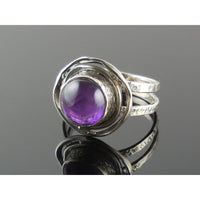 Amethyst Sterling Silver Ring – Size 8.5