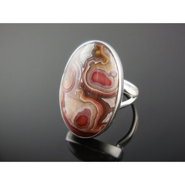 Lace Agate Sterling Silver Ring – Size 6.0