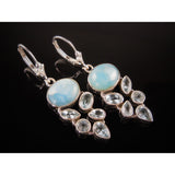 Larimar & Blue Topaz Sterling Silver Earrings