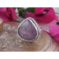 Cacoxenite Sterling Silver Ring – Size 8.0