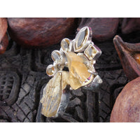 Citrine & Golden Rutilated Quartz Sterling Silver Ring - Size 8