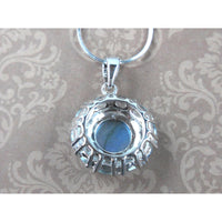 Labradorite, Blue Topaz, & Natural Zircon .925 Sterling Silver Pendant/Necklace