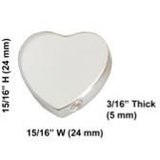 Personalized 3D Photo Heart Chamber Pendant/Necklace - Plain Back - .925 Sterling Silver