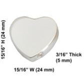 Personalized 3D Photo Heart Chamber Pendant/Necklace - Plain Back - Stainless Steel