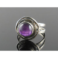 Amethyst Sterling Silver Ring – Size 8.5