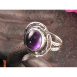 Amethyst Sterling Silver Ring - Size 6.5
