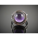 Amethyst Sterling Silver Ring - Size 8.5