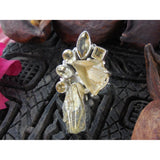 Citrine & Golden Rutilated Quartz Sterling Silver Ring - Size 8
