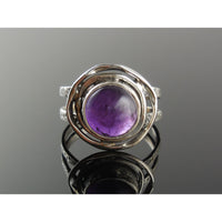 Amethyst Sterling Silver Ring – Size 8.5
