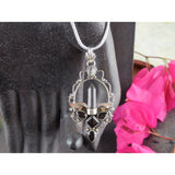 Smoky Topaz & Crystal & Herkimer Diamond (Quartz) Sterling Silver Pendant/Necklace
