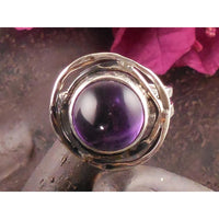 Amethyst Sterling Silver Ring - Size 6.5