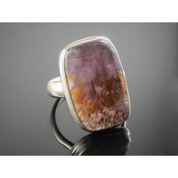 Cacoxenite Sterling Silver Ring - Size 9.0