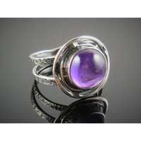Amethyst Sterling Silver Ring - Size 8.5