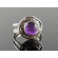 Amethyst Sterling Silver Ring – Size 8.5