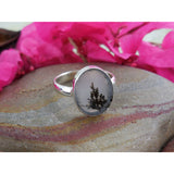 Dendritic Agate Sterling Silver Ring – Size 9.5