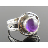 Amethyst Sterling Silver Ring – Size 8.5
