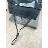 Handsewn Face Cover with Filter Pocket, Bendable Nose Wire, & Adjustable Elastic - Buddha Black - 5 Sizes