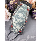 Handsewn Face Cover with Filter Pocket, Bendable Nose Wire, & Adjustable Elastic - US Marine Corps Camouflage - 5 Sizes